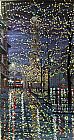 Unknown Chicago Water Tower at Night painting